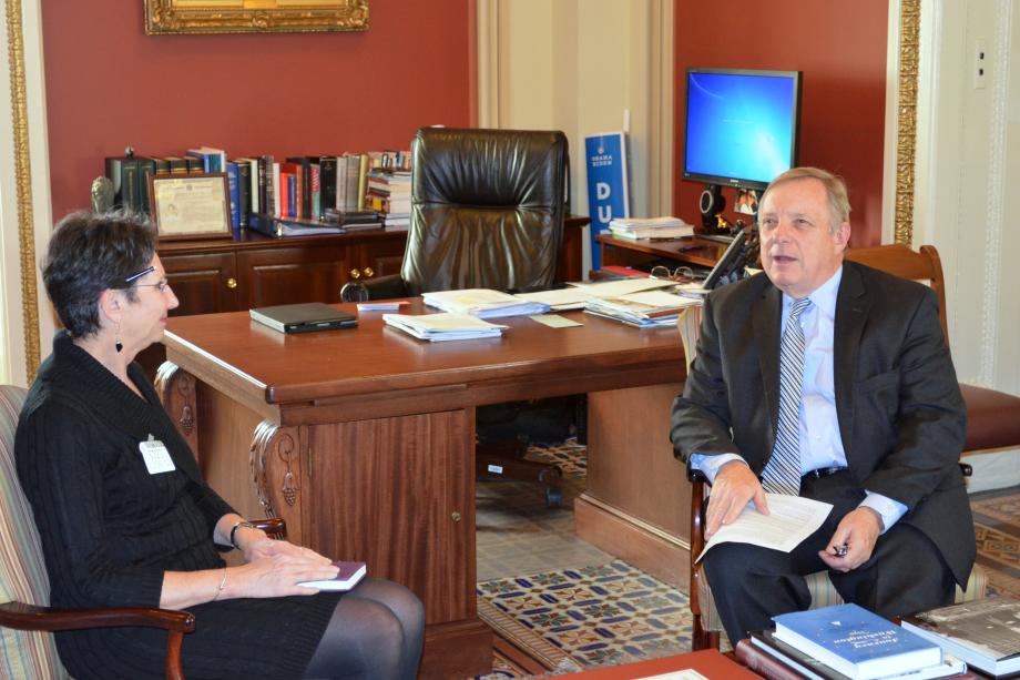 U.S. Senator Dick Durbin (D-IL) met with Deb Miller today, nominee to serve on the Surface Transportatin Board. The two discussed Amtrak's continued growth in Illinois.